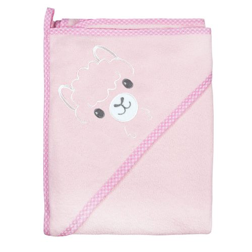 różowy ręcznik dla noworodka