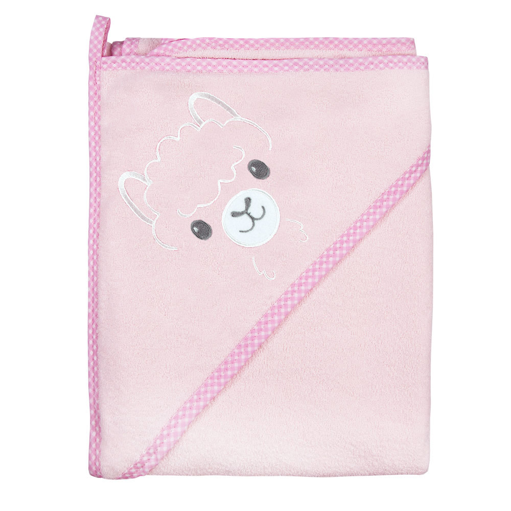 różowy ręcznik dla noworodka