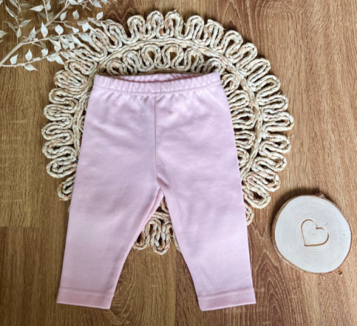 Różowe legginsy niemowlęce 56 cm